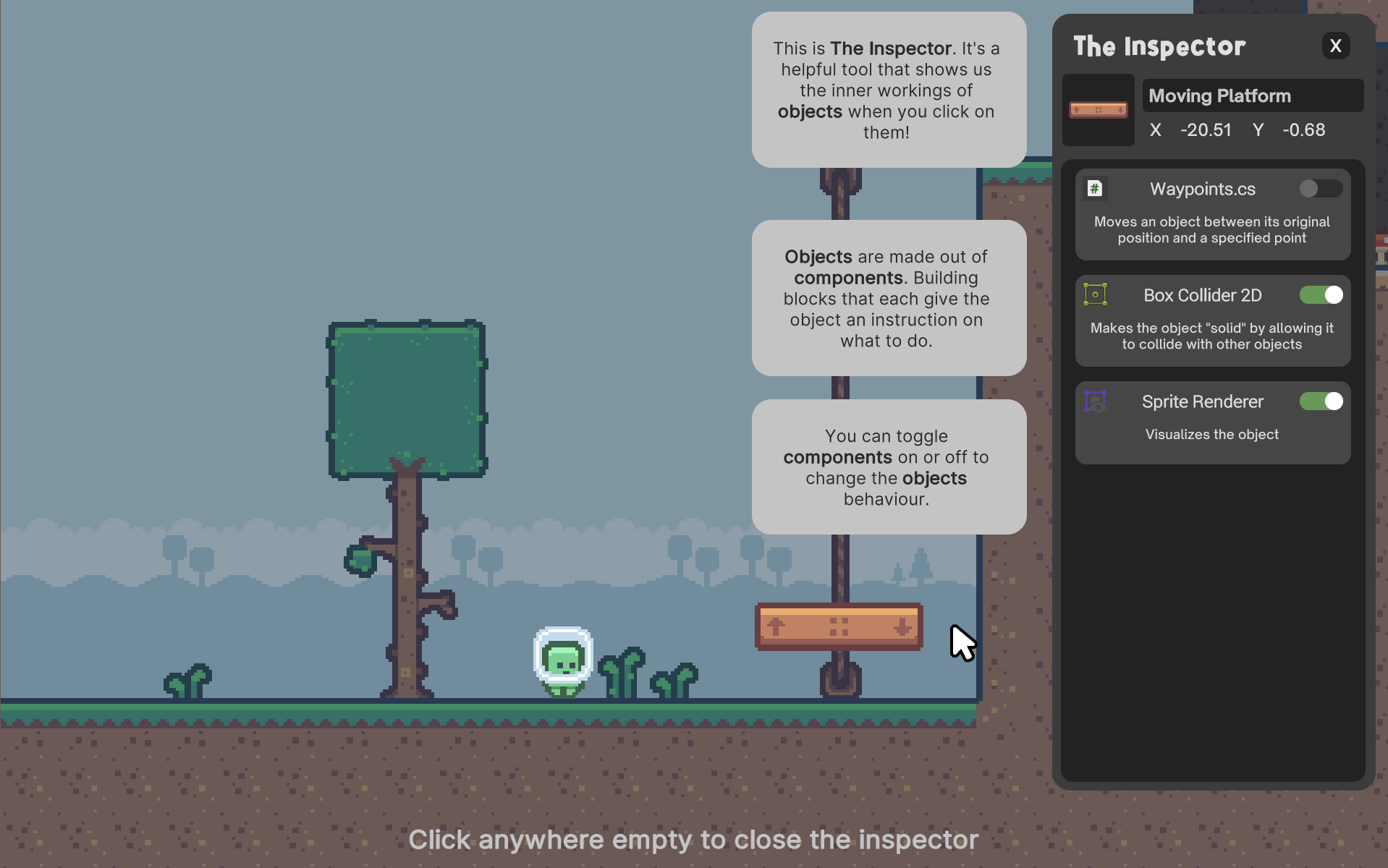 A screenshot of the Developer's Day Off tutorial